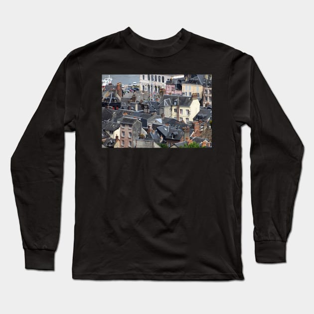 A View of Honfleur, France Long Sleeve T-Shirt by golan22may